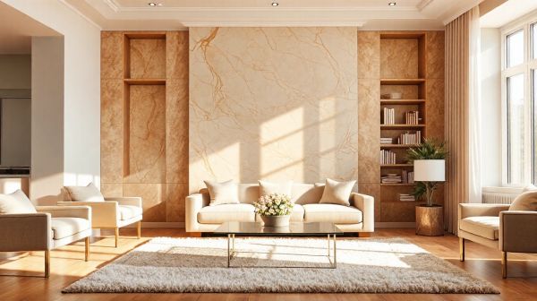 5 façons d'intégrer des panneaux muraux en marbre avec style