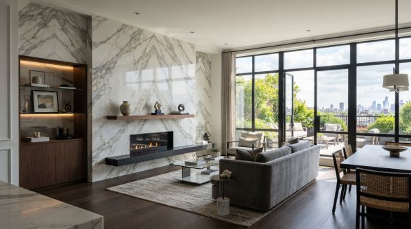 5 façons d'intégrer des panneaux muraux en marbre avec style